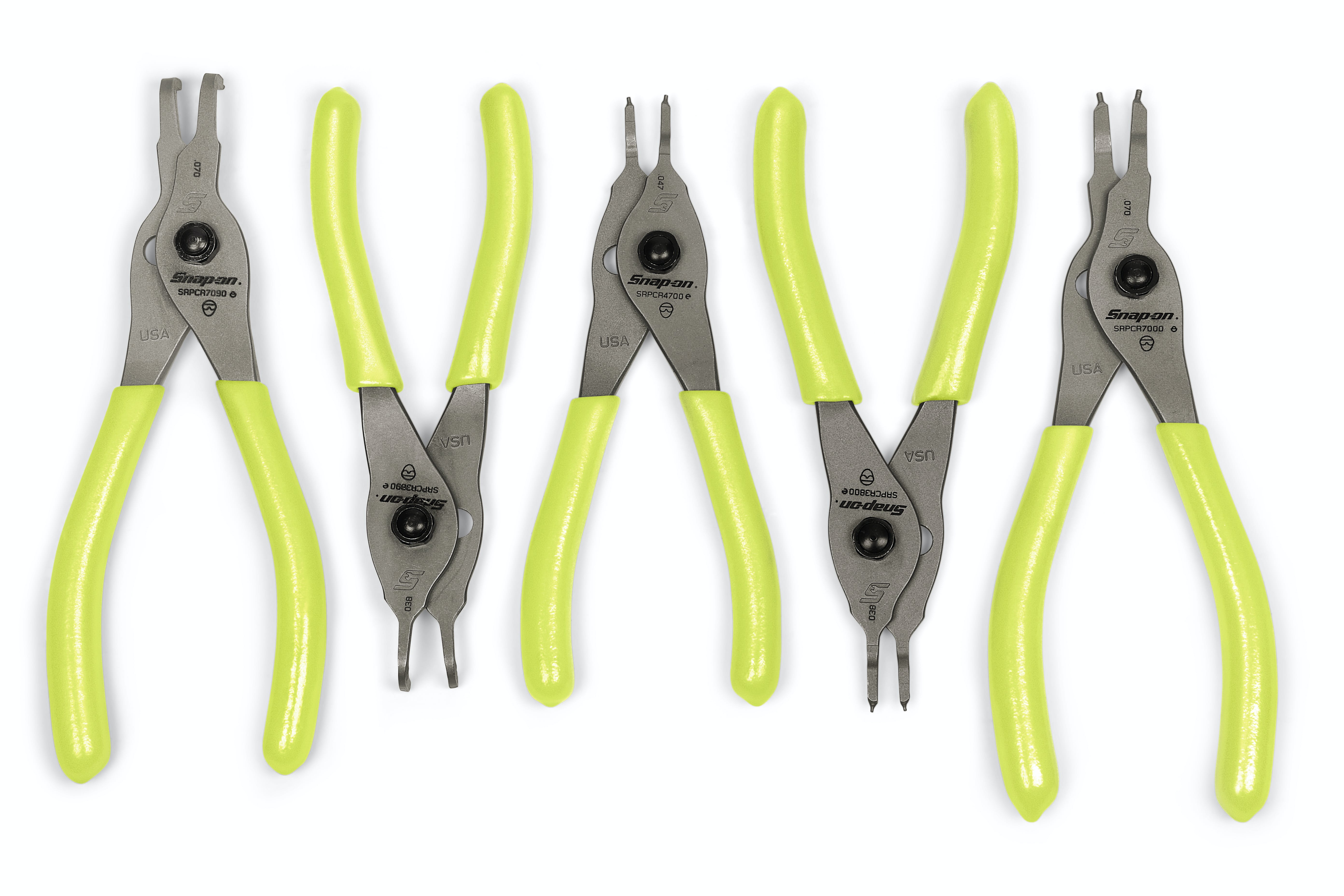 5 pc Snap Ring Pliers Set (Hi Viz) | SRPCR105HV 5 pc Snap Ring Pliers Set (Hi Viz) | SRPCR105HV
